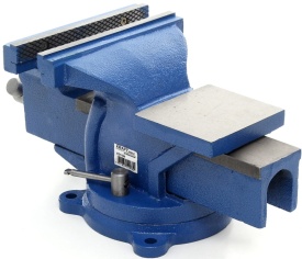 Menghină de banc rotativă KraftDele KD1105, 250 mm, cu nicovală integrată și bază rotativă 360° - Img 5