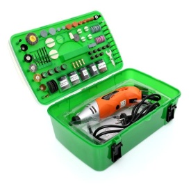 Mini polizor multifuncțional KraftDele 170W KD10281 cu 218 accesorii pentru șlefuire, gravare, găurire și lustruire