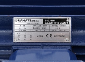 Motor electric trifazat KraftDele 3,0 kW 400V KD1815, 1420 rpm, pentru compresoare, pompe și utilaje - Img 6