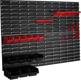 Panou de perete pentru atelier KraftDele KD11863, 115x78 cm, cu 76 accesorii pentru organizarea sculelor și pieselor