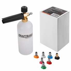 Pianownică pentru aparat de spălat cu presiune KraftDele KD1270, rezervor 1L, 7 duze, reglaj al spumei - Img 2