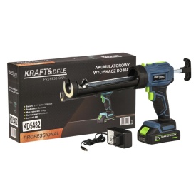 Pistol de silicon acumulator KraftDele KD5482 – 21V, 2500mAh, 120kg forță, 95mm/min, 4h autonomie, LED, 1.6kg - Img 2