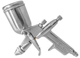 Pistol de vopsit pneumatic HVLP VERKE K-3, duză 0,5 mm, rezervor 200 ml, pentru finisaje și retușuri precise - Img 3