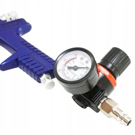 Pistol de vopsit pneumatic HVLP VERKE PREMIUM LINE cu 2 duze 1,4 mm și 1,7 mm, rezervor 600 ml - Img 12