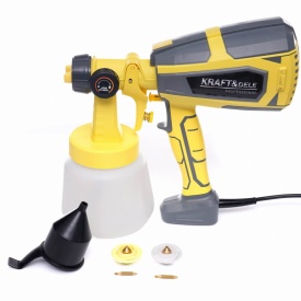 Pistol electric de vopsit KraftDele KD1656, 500W, rezervor 1000 ml, 3 duze pentru acoperire uniformă