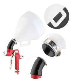 Pistol pneumatic pentru tencuit și zugrăvit VERKE 5L cu cot unghiular, duze 4/6/8 mm și alimentare gravitațională - Img 10