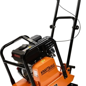 Placă compactoare pe benzină KraftDele KD1196, 7 CP, cu covor din cauciuc și roți transport, pentru pavaj, sol și lucrări de compactare - Img 2