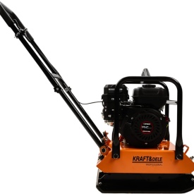 Placă compactoare pe benzină KraftDele KD1196, 7 CP, cu covor din cauciuc și roți transport, pentru pavaj, sol și lucrări de compactare - Img 7