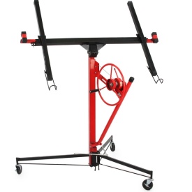 Podnoșnic pentru plăci gips-carton Mar-Pol M80070, ridicare până la 3,35 m, capacitate 68 kg, cu frâne și bază pliabilă