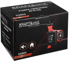 Pompa de circulație KraftDele KD803 25-60/180 cu panou de control, funcție auto și mod de noapte pentru instalații termice - Img 9