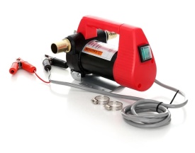 Pompa electrică portabilă 24V pentru transfer motorină, ulei și kerosen KraftDele KD1169, cu filtru extern - Img 2