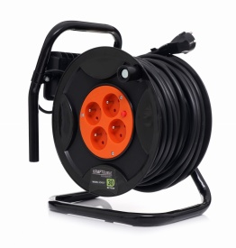 Prelungitor electric pe tambur KraftDele KD4037, 30 m, 4 prize 250V/6A, lampă LED 20W IP65 - Img 4