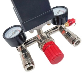 Presostat compresor 400V MaxRom cu 2 manometre, regulator și 2 cuple rapide, presiune reglabilă 3-12,5 bar - Img 10