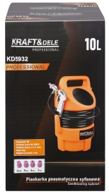 Sablator pneumatic KraftDele KD5932, rezervor 10L, furtun 4,5 m, 4 duze pentru curățare rugină și decapare - Img 11