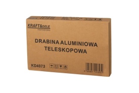Scară din aluminiu KraftDele cu 10 trepte, înălțime de lucru 3,2 m, suportă până la 150 kg - Img 2