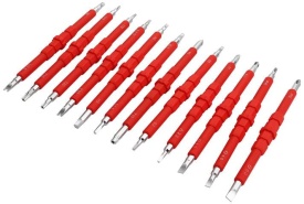 Set 14 șurubelnițe izolate KraftDele KD5971, pentru instalații electrice până la 1000V, cu organizator - Img 8