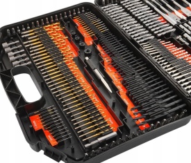 Set 246 piese de burghie și biți MaxRom în valiză, pentru lemn, metal și beton, cu accesorii complete de găurire și înșurubare - Img 5