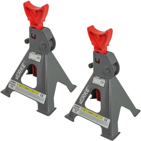 Set capre auto atelier VERKE 3T, 2 bucăți, cu blocare pe clichet și înălțime reglabilă 285-425 mm - Img 10