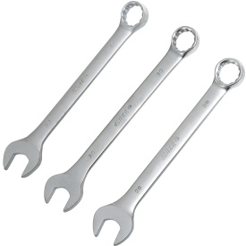 Set chei combinate fixe-inelare 6-32 mm, 25 piese, din oțel crom-vanadiu, cu etui rulabil, MaxRom - Img 5