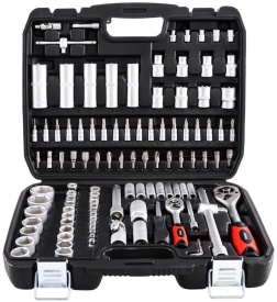Set chei tubulare MaxRom 108 piese în valiză, pentru service auto, atelier și lucrări mecanice de precizie - Img 3