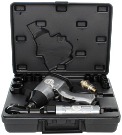 Set cheie de impact pneumatică 1/2 KraftDele KD1422 cu clichet pneumatic, tubulare CrV și valiză