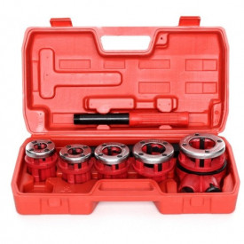 Set clupa filetat manuala, 3/8, 1/2, 3/4, 1, 1+1/4 KraftDele KD331 TBC - Img 1