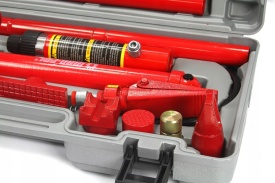 Set expandor hidraulic auto 10T Mar-Pol M80410, cu pompă, cilindru, accesorii și valiză pentru tinichigerie și redresare - Img 5