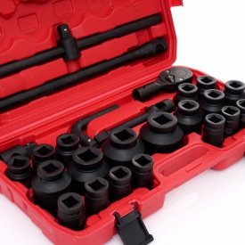 Set nasadki udare 12 colțuri 3/4 inch, 26 piese, Cr-Mo, cu valiză, KraftDele KD11759 pentru atelier și service auto - Img 2