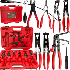 Set profesional 9 piese clești pentru coliere de strângere auto MaxRom, pentru furtunuri, coliere elastice, CLIC și CLIC-R
