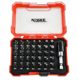 Set profesional biți VERKE 36 piese, 35 biți 25 mm din oțel crom-vanadiu S2 cu adaptor magnetic rapid - Img 12