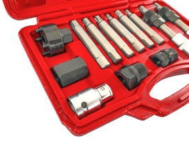 Set profesional chei pentru alternatoare VERKE, 13 piese, pentru montaj și demontaj alternatoare Bosch și Magneti Marelli - Img 4
