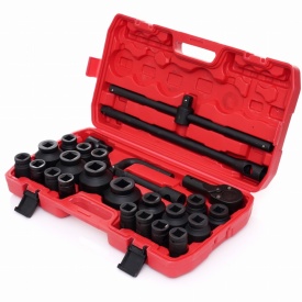 Set profesional de tubulare de impact hexagonale 3/4 inch, 26 piese, cu valiză KraftDele KD11758 - Img 3