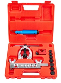 Set profesional KraftDele KD10445 pentru evazarea și prelucrarea conductelor de frână din cupru și aluminiu, 11 piese - Img 3