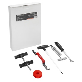 Set profesional KraftDele pentru decuparea parbrizelor și geamurilor auto, 7 piese, cu etui din plastic, KD11879 - Img 3