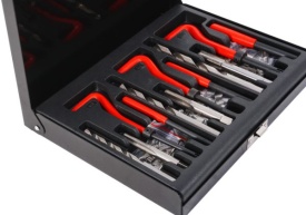 Set profesional pentru reparat filete 88 piese M6-M10 MaxRom, cu inserții filetate, burghie și tarozi HSS - Img 10