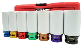 Set tubulare de impact 1/2 pentru jante din aluminiu, 7 piese, protecție pentru jantă, MaxRom V86101 - Img 3