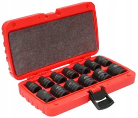Set tubulare de impact scurte 1/2 inch, 13 piese, 10-24 mm, oțel CR-MO, în valiză, MaxRom VERKE Premium Line - Img 11