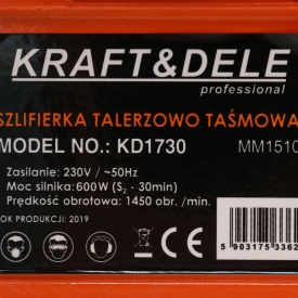 Șlefuitor de banc cu bandă și disc KraftDele KD1730, 600W, masă reglabilă, pentru prelucrare precisă a lemnului - Img 10
