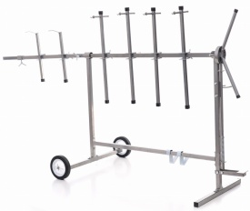 Stativ profesional pentru vopsitorie Kraft&Dele KD349 – Rotativ 360°, 6 Brațe de fixare, Mobil, Lungime 200 cm