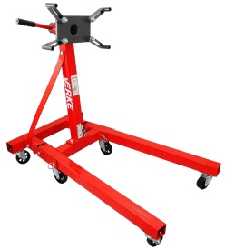 Suport mobil pentru montaj motor și cutie de viteze 900 kg MaxRom, cu cap rotativ 360° și 5 roți metalice pivotante - Img 2