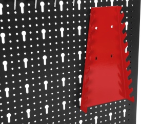 Tablică metalică perforată pentru scule KraftDele KD11896, montaj pe perete, 80 x 60 cm, cu suporturi și cârlige incluse - Img 9