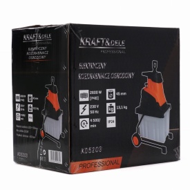 Tocător electric de crengi KraftDele KD5203, 2600W, coș 50L, tăiere până la 45 mm, motor cu inducție - Img 10