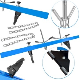 Traversă profesională pentru suspendarea motorului 500 kg, lungime 150 cm, suport sigur pentru service și garaj, MaxRom V80088 - Img 8