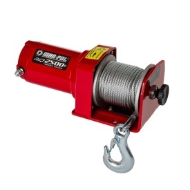 Troliu electric 12V Mar-Pol RQ2500 pentru ATV, quad și plug, 2500 lbs, cu pilot wireless și cablu de oțel 15 m