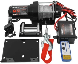 Troliu electric auto 12V MaxRom 2500 lbs, cablu de oțel 12 m, cu telecomandă fir și radio pentru ATV, off-road și remorci - Img 10