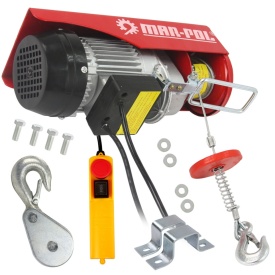 Troliu electric cu cablu Mar-Pol YT-125/250, 230V, 125/250 kg, cablu 12 m, motor 500 W