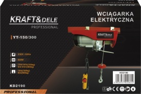 Troliu electric KraftDele KD2190, 230V, 650W, capacitate 150/300 kg, cu telecomandă și înălțime de ridicare până la 12 m - Img 11