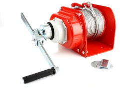 Troliu manual cu cablu 1000kg MAR-POL M80746 – lungime 40m, cablu 8mm, mecanism JHW cu frână ciernă - Img 2