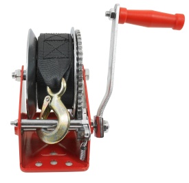 Troliu manual cu manivelă 850 kg, bandă 10 m și cârlig cu siguranță, pentru tractare, tensionare și fixare, MaxRom V87248 - Img 9