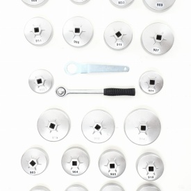 Trusă chei pentru filtre de ulei 23 piese KraftDele KD10501, cu 21 adaptoare, clichet 1/2 și cheie inelară 27 mm - Img 7